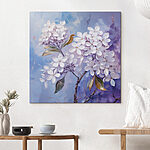 Canvas Schilderijen Schilderij van witte bloemen