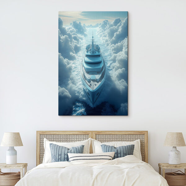 Canvas prints Ship in the clouds Canvas Schilderijen Canvas prints Ship in the clouds