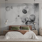 Fotobehang Abstracte zwart-wit ontwerpelementen
