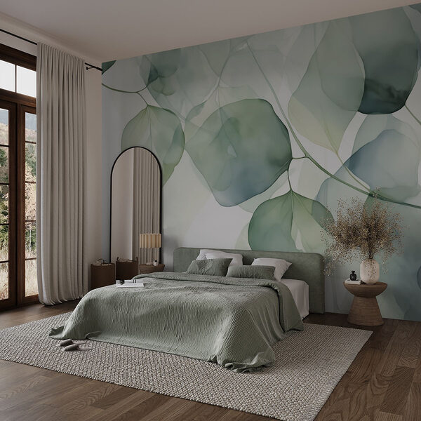 Zacht groen van de natuur’s omarming Fotobehang Zacht groen van de natuur’s omarming
