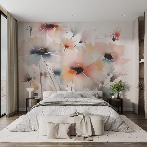 Schilderen van bloemen Fotobehang Schilderen van bloemen