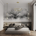 Fotobehang Zwart-witte wolk