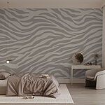 Fotobehang Gedurfde strepen in neutrale tinten