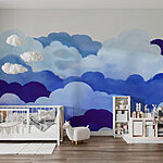 Fotobehang Groep wolken in de lucht