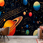 Fotobehang Kleurrijke planeten en sterren