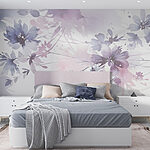 Fotobehang Aquarel van bloemen