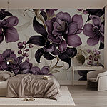 Fotobehang Elegant paars bloemstuk te zien