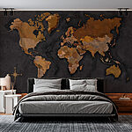 Fotobehang Kaart van de wereld