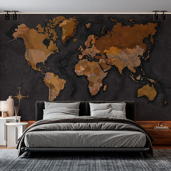 Kaart van de wereld Fotobehang Kaart van de wereld