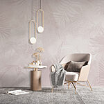 Fotobehang Wit en roze bloemenpatroon