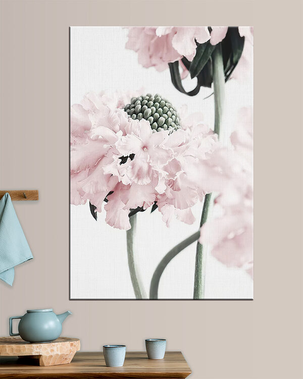 Delicate bloemen in zachte pasteltinten Canvas Schilderijen Delicate bloemen in zachte pasteltinten