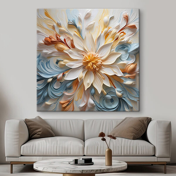 Bloem van papier Canvas Schilderijen Bloem van papier