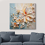 Canvas Schilderijen Delicaat bloemenkunstwerk in zachte tinten