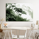 Canvas Schilderijen Groep palmbomen in een bos