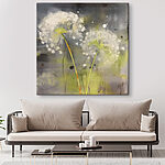Canvas Schilderijen Delicate bloemen op een serene achtergrond
