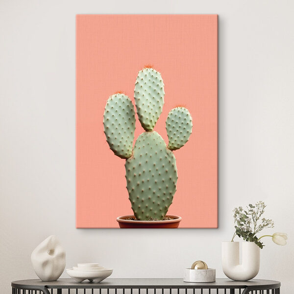 Cactus met rode stekels Canvas Schilderijen Cactus met rode stekels