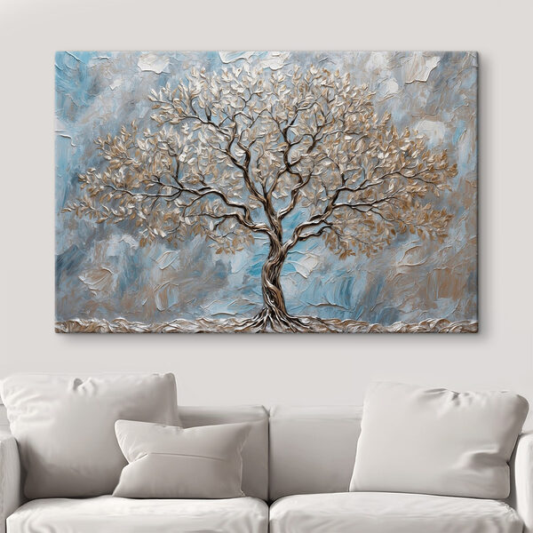 Schilderij van een boom Canvas Schilderijen Schilderij van een boom