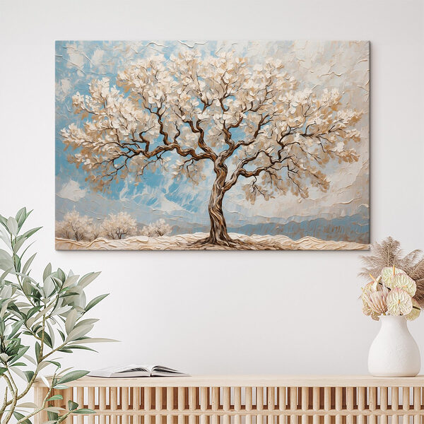 Schilderij van een boom Canvas Schilderijen Schilderij van een boom
