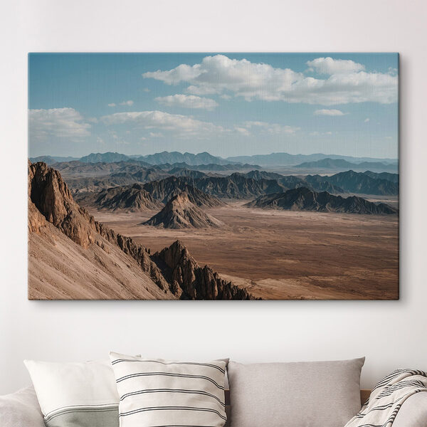 Landschap van bergen en blauwe lucht Canvas Schilderijen Landschap van bergen en blauwe lucht