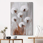 Canvas Schilderijen Groep witte pluizige bloemen