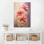 Canvas Schilderijen Schilderij van roze bloemen