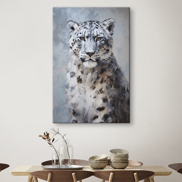 Schilderij van een luipaard Canvas Schilderijen Schilderij van een luipaard