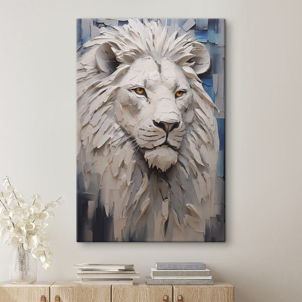 Leeuw met gele ogen Canvas Schilderijen Leeuw met gele ogen