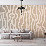 Fotobehang Abstracte lijnen creëren vloeiende patronen.
