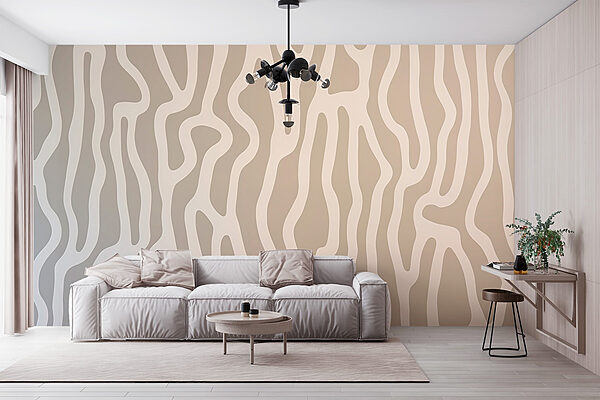 Abstracte lijnen creëren vloeiende patronen Fotobehang Abstracte lijnen creëren vloeiende patronen