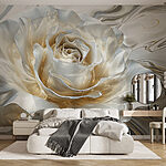 Fotobehang Delicate bloemblaadjes in zachte tinten