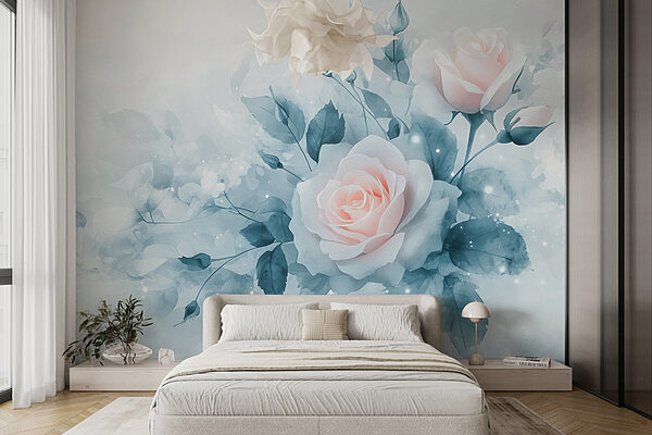 Bloesems in een sereen palet Fotobehang Bloesems in een sereen palet