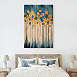 Canvas Schilderijen Grillige bloemen in levendige kleuren