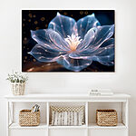 Canvas Schilderijen Transparante bloem met wit hart