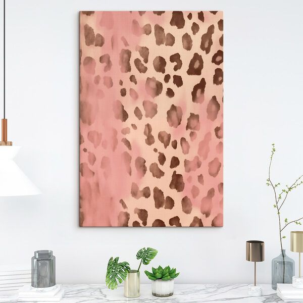 Roze en bruin gevlekte dierenhuid Canvas Schilderijen Roze en bruin gevlekte dierenhuid