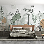 Fotobehang Natuurlijke harmonie in abstract ontwerp.