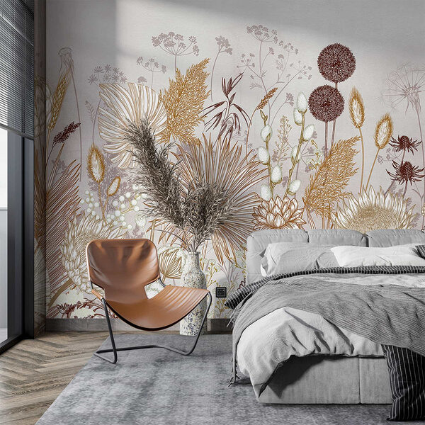 Gevoelige bloemenkunst te zien Fotobehang Gevoelige bloemenkunst te zien