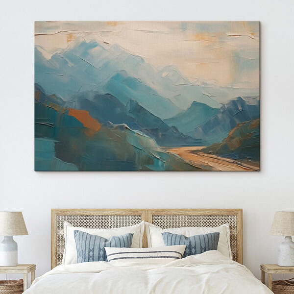 Schilderij van een bergketen Canvas Schilderijen Schilderij van een bergketen