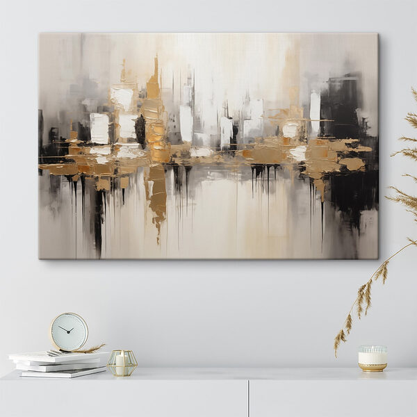 Schilderij van een stad Canvas Schilderijen Schilderij van een stad