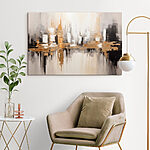 Canvas Schilderijen Schilderij van een stad