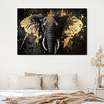 Canvas Schilderijen Majestueuze olifant met artistieke flair