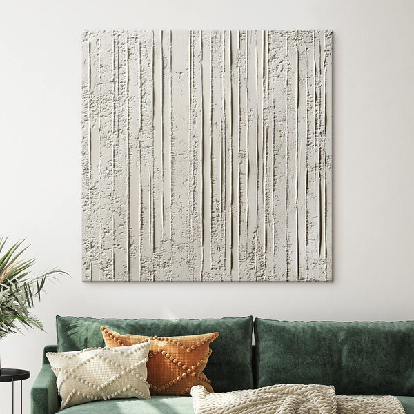 Witte muur met lijnen Canvas Schilderijen Witte muur met lijnen