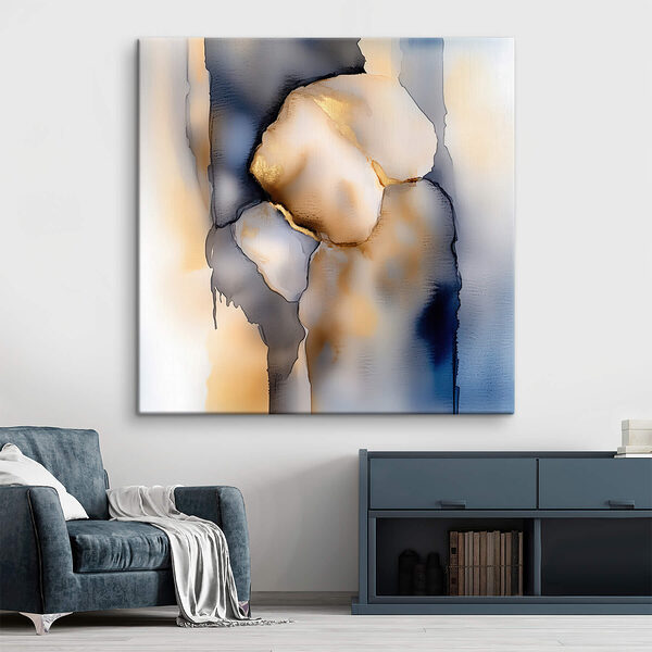 Schilderij van een persoon’s gezicht Canvas Schilderijen Schilderij van een persoon’s gezicht