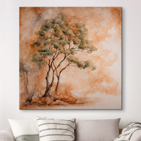 Schilderij van een boom Canvas Schilderijen Schilderij van een boom