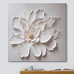 Canvas Schilderijen Witte bloem van papier