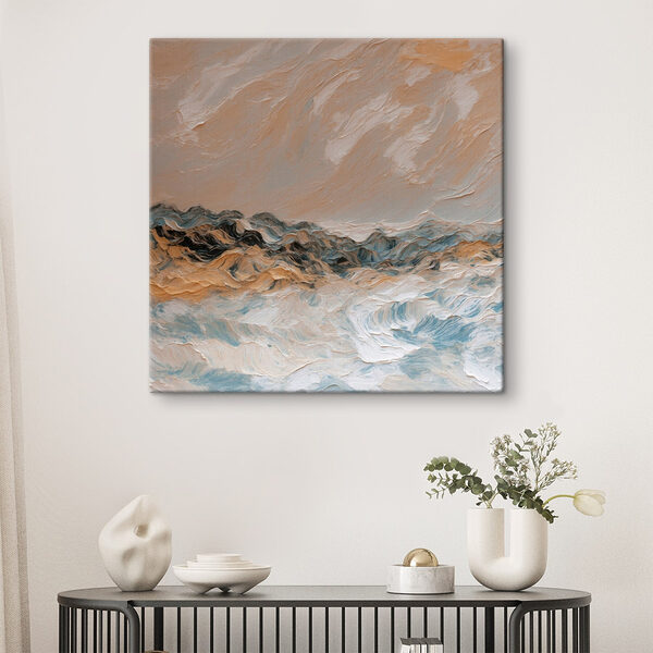 Schilderij van een bergketen Canvas Schilderijen Schilderij van een bergketen