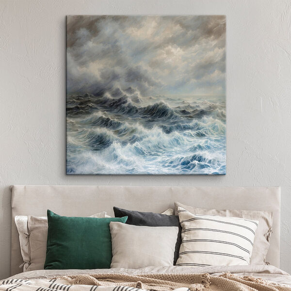 Schilderij van golven in de oceaan Canvas Schilderijen Schilderij van golven in de oceaan