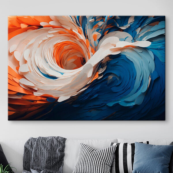 Vloeiende vormen in levendige tinten Canvas Schilderijen Vloeiende vormen in levendige tinten