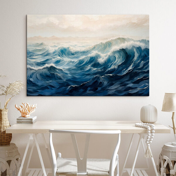 Grote golven in de oceaan Canvas Schilderijen Grote golven in de oceaan