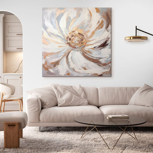 Schilderij van een bloem Canvas Schilderijen Schilderij van een bloem