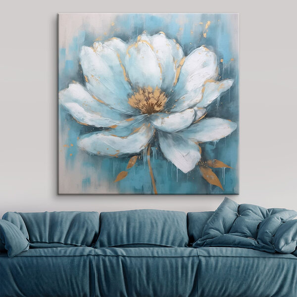 Canvas Schilderijen Prachtige bloem in zachte tinten